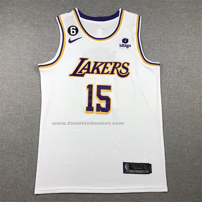 Maglia Los Angeles Lakers Austin Reaves #15 Association 2022-23 Bianco